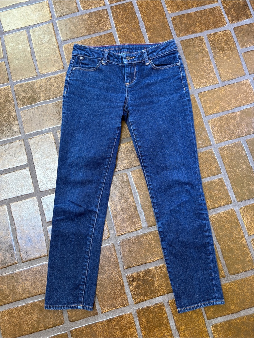 Talbots Dark Wash Mid-Rise Signature Slim Ankle Jean